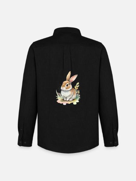 Lapin mignon - Chemise Oxford homme Stanley/Stella - noir