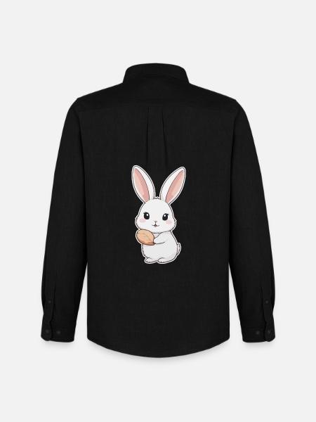 Bunny, Rabbit, Easter Bunny - Men's Oxford Shirt by Stanley/Stella - black