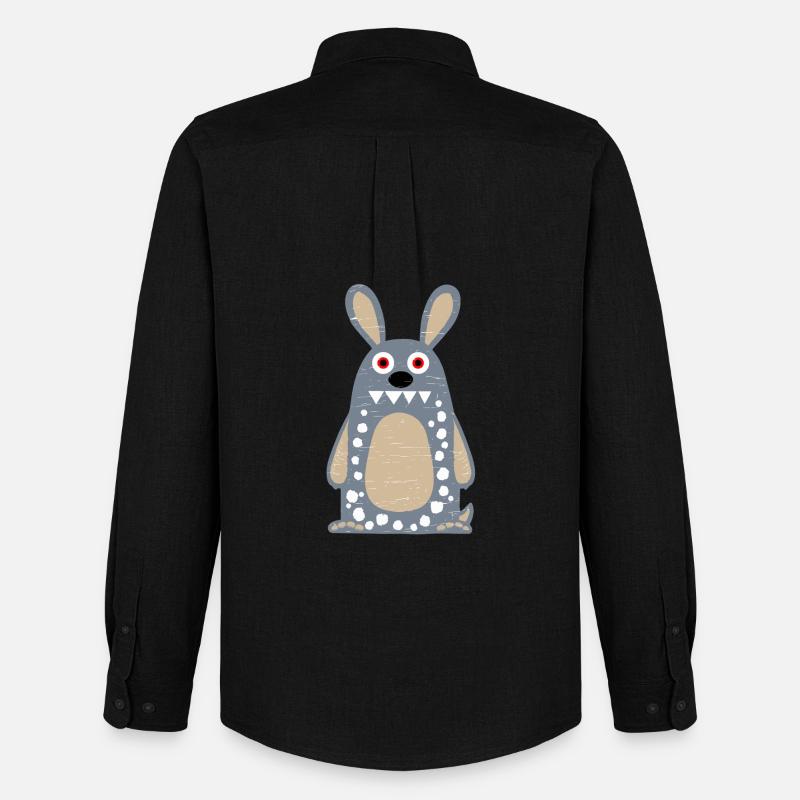 Crazy Rabbit - Männer Oxford Hemd von Stanley/Stella - Schwarz