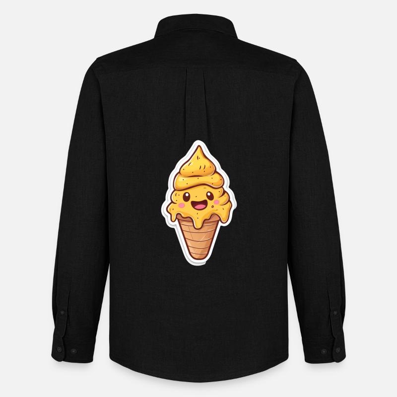 Eiscreme Eis - Männer Oxford Hemd von Stanley/Stella - Schwarz