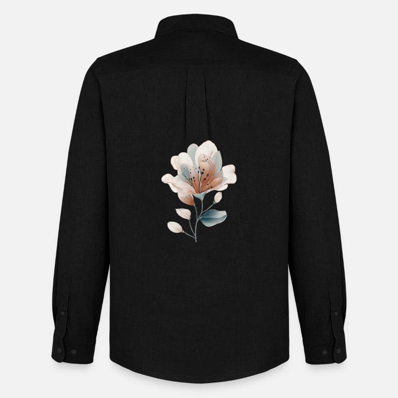 zarte Blume - Männer Oxford Hemd von Stanley/Stella - Schwarz