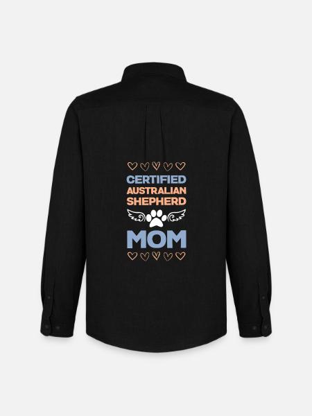 Certified Australian Shepherd Mama - Men's Oxford Shirt by Stanley/Stella - black