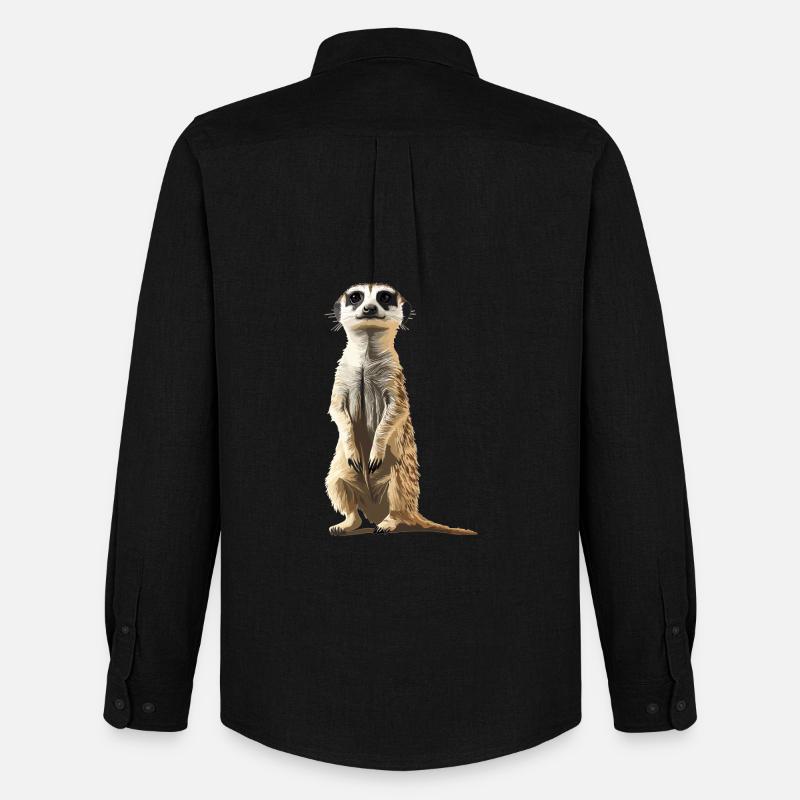Meerkat Erdmännchen - Männer Oxford Hemd von Stanley/Stella - Schwarz