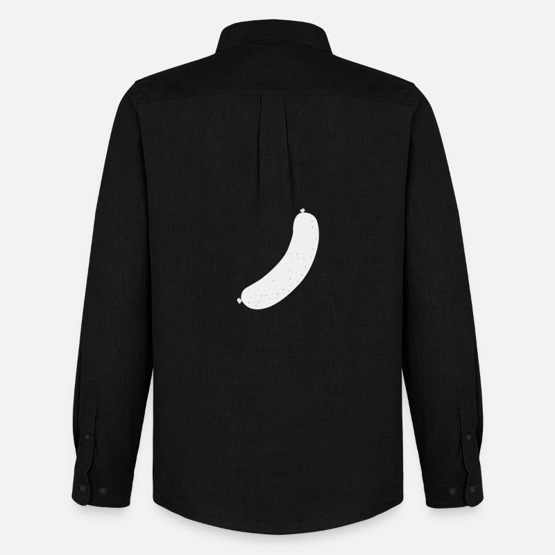 Brat Wurst sausage - Männer Oxford Hemd von Stanley/Stella - Schwarz