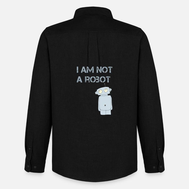 i am not a robot - Männer Oxford Hemd von Stanley/Stella - Schwarz
