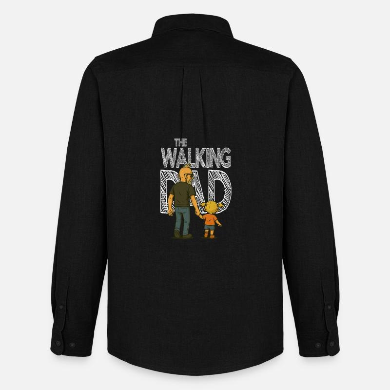 The Walking DAD - Männer Oxford Hemd von Stanley/Stella - Schwarz