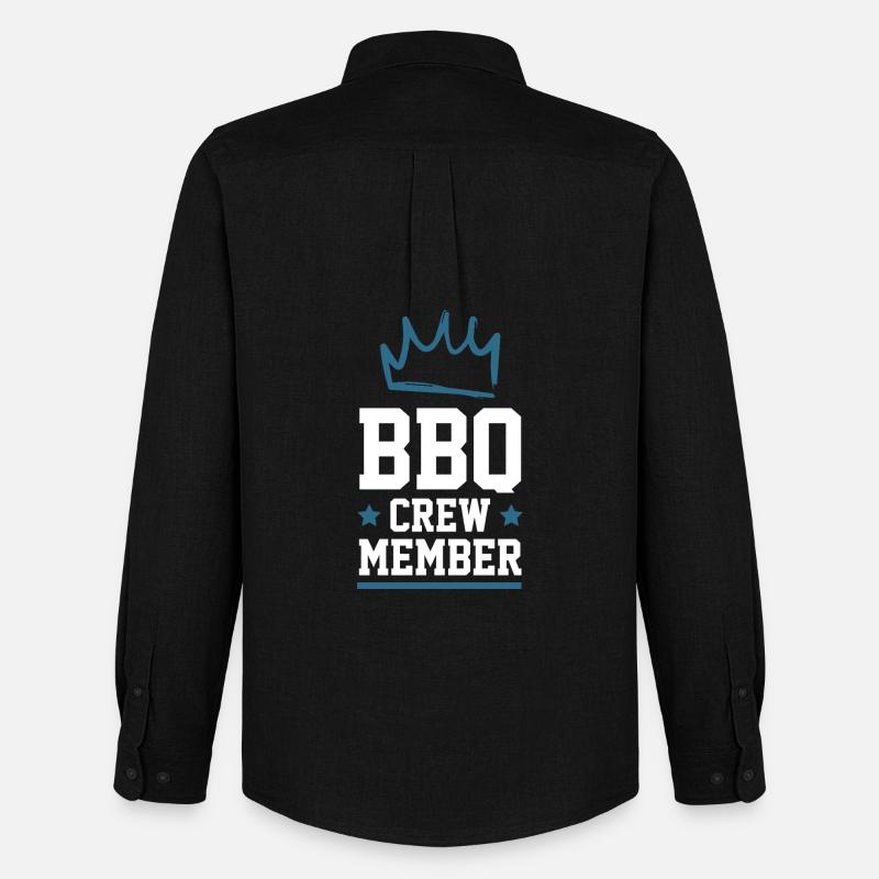 Bbq Crew - Männer Oxford Hemd von Stanley/Stella - Schwarz