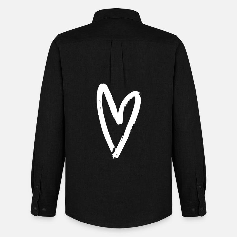 Cuore Amore Simbolo Regalo Compleanno Amicizia - Stanley/Stella Camicia Oxford uomo - nero
