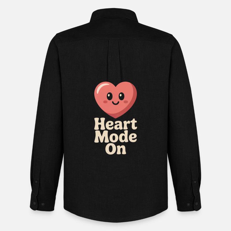 Heart Mode ON – Süßes Herz - Männer Oxford Hemd von Stanley/Stella - Schwarz