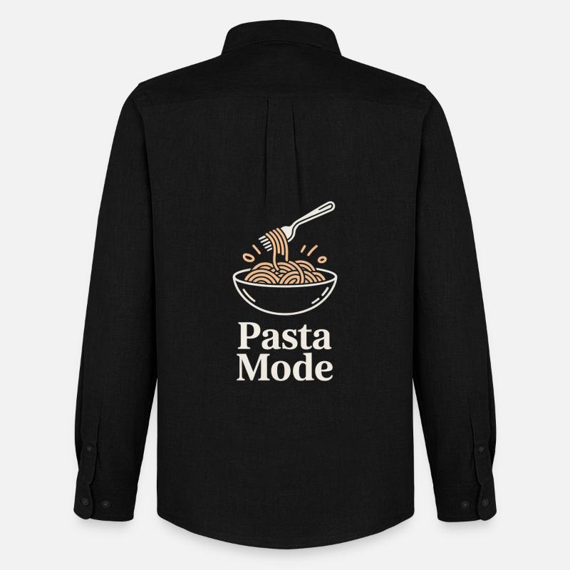 Pasta Mode - Männer Oxford Hemd von Stanley/Stella - Schwarz