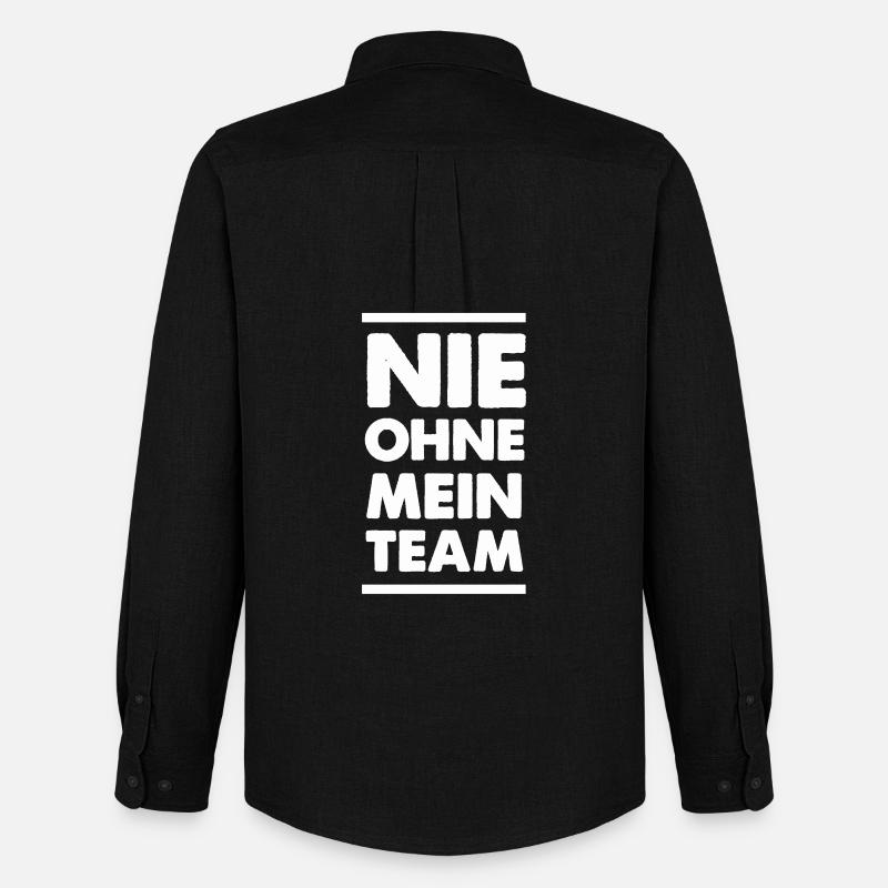 mein Team - Männer Oxford Hemd von Stanley/Stella - Schwarz