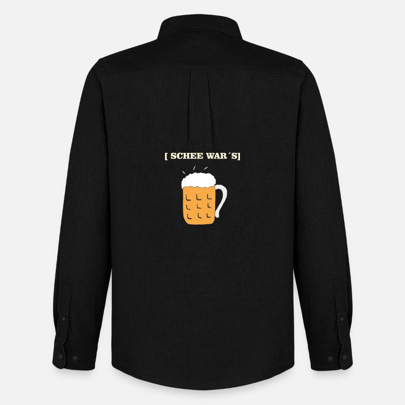 SCHEE WARS BIERKRUG - Männer Oxford Hemd von Stanley/Stella - Schwarz
