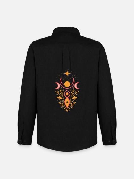 Midsummer Goddess, Sun Goddess - Pagan & Wicca - Men's Oxford Shirt by Stanley/Stella - black