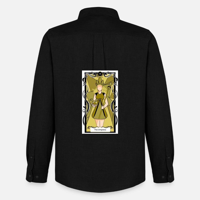 Das Goldene Kaiserin-Tarot - Männer Oxford Hemd von Stanley/Stella - Schwarz