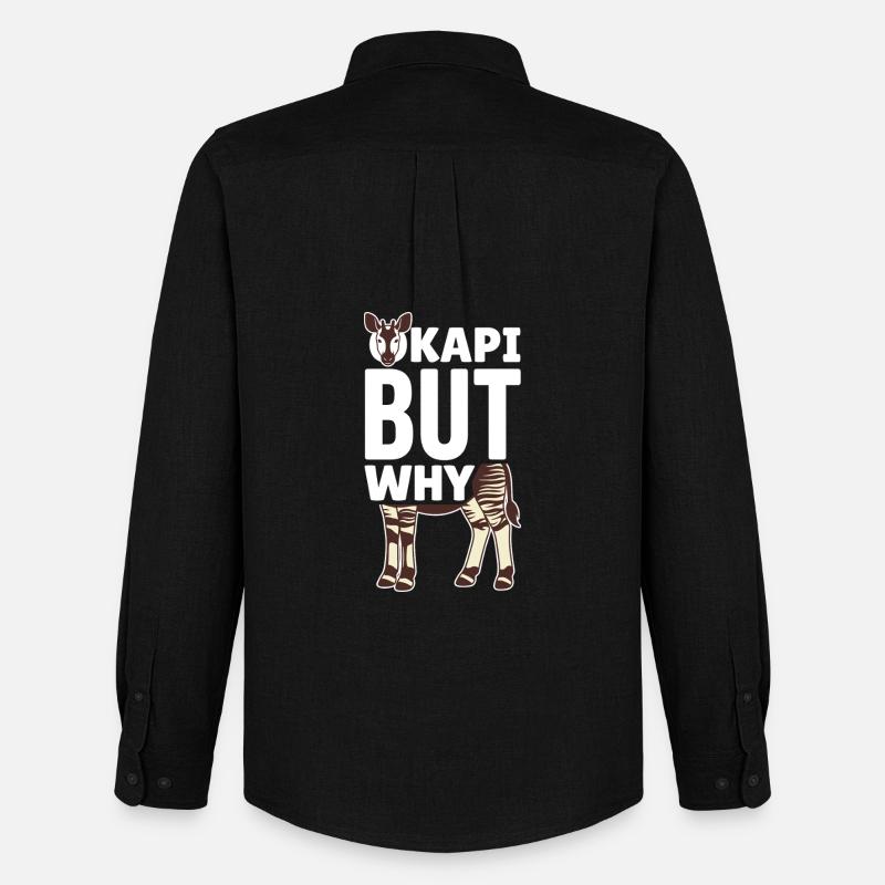 Okapi-liebhaber Okapi-tier Seltene Tierweltliebe - Männer Oxford Hemd von Stanley/Stella - Schwarz
