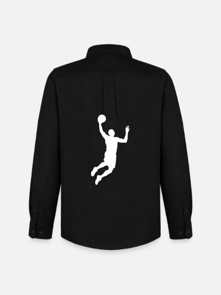 basketball_silhouette - Men's Oxford Shirt by Stanley/Stella - black