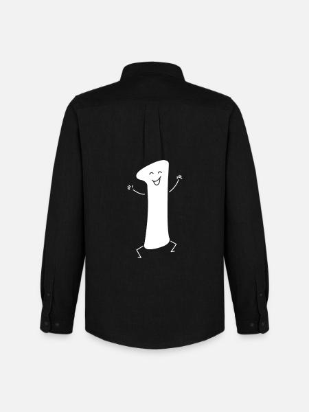 Drôle : Minimal Numéral 1 | Première - Chemise Oxford homme Stanley/Stella - noir