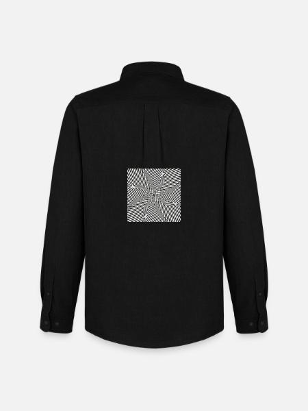 Starburst optisches Labyrinth - Männer Oxford Hemd von Stanley/Stella - Schwarz