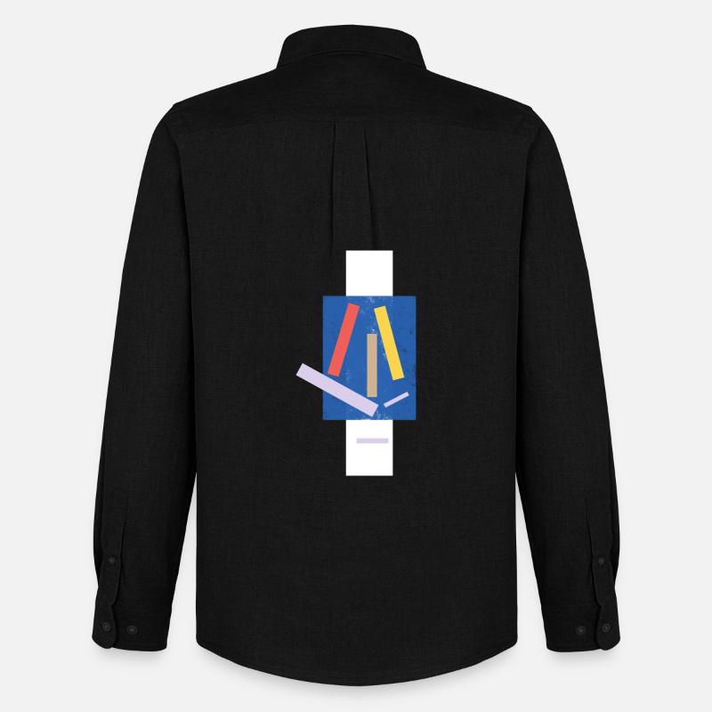 Abstrakte Farbblöcke Kunst Druckdesign - Männer Oxford Hemd von Stanley/Stella - Schwarz