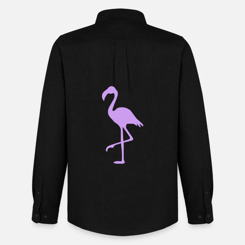 flamingo - Männer Oxford Hemd von Stanley/Stella - Schwarz