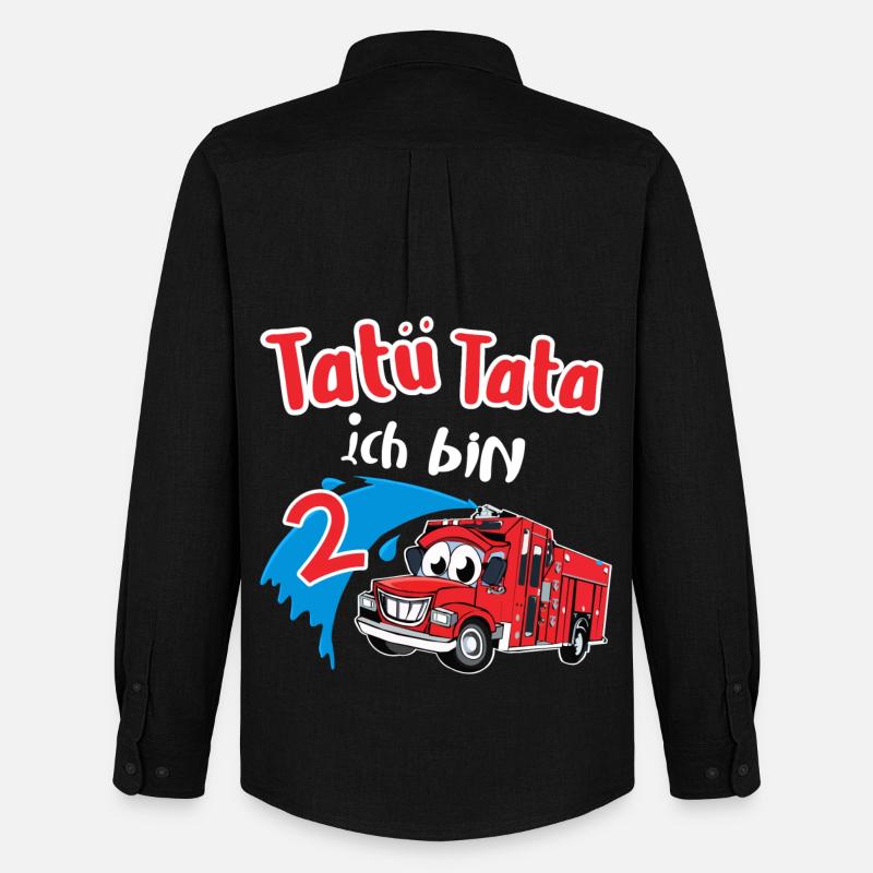 Tatü Tata Ich Bin 2 - Männer Oxford Hemd von Stanley/Stella - Schwarz
