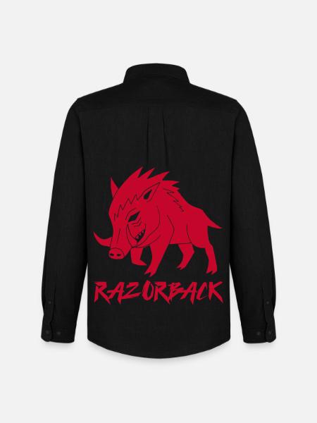 Razorback Red Boar - Men's Oxford Shirt by Stanley/Stella - black