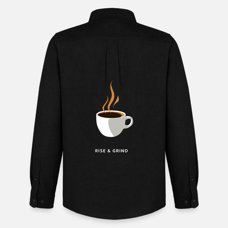 Dämpfende Kaffeemühle - Männer Oxford Hemd von Stanley/Stella - Schwarz