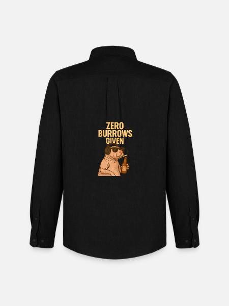 Rebellischer Nacktmull – Zero F*cks Given - Männer Oxford Hemd von Stanley/Stella - Schwarz