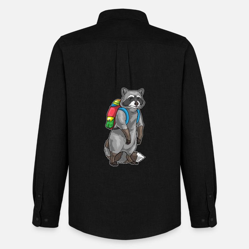 Waschbär Ostern Student - Männer Oxford Hemd von Stanley/Stella - Schwarz