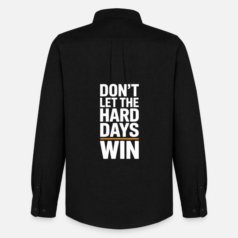 Dont Let The Hard Days Win - Männer Oxford Hemd von Stanley/Stella - Schwarz