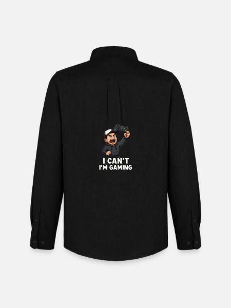 I Cant m Gaming - Men's Oxford Shirt by Stanley/Stella - black