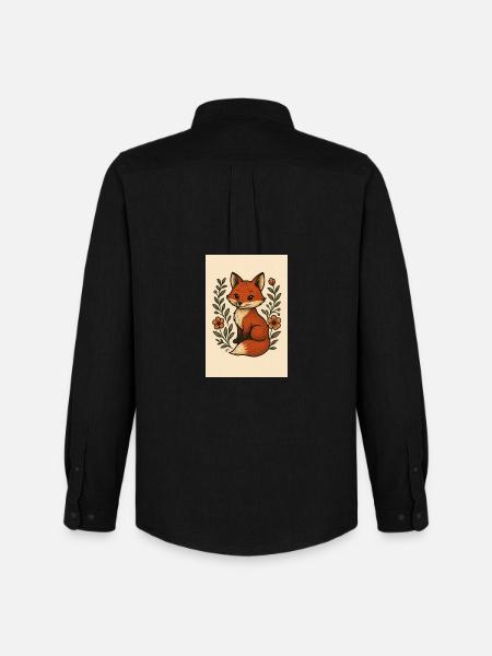 Großer Fuchs - Männer Oxford Hemd von Stanley/Stella - Schwarz