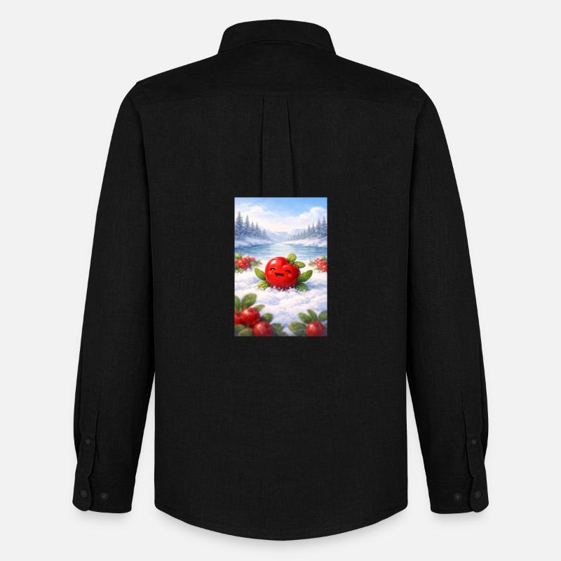 Priselbeere - Geschenke des Weiten Nordens - Männer Oxford Hemd von Stanley/Stella - Schwarz