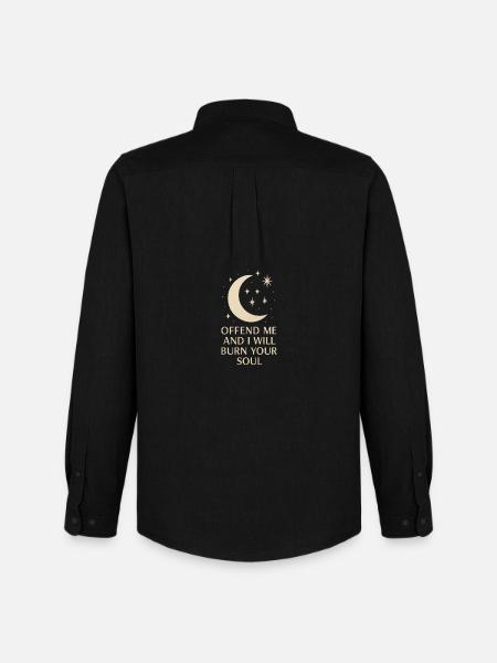 Moonlit Threat: Burn Your Soul - Men's Oxford Shirt by Stanley/Stella - black