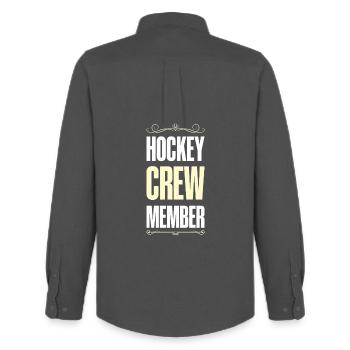 Hockey Crew - Chemise Oxford homme Stanley/Stella - charbon - Dos - AI Model Male 185 dark (185cm)
