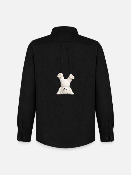 Teddy Bear Headstand - Men's Oxford Shirt by Stanley/Stella - black