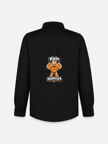 Klein aber Pudelstark! - Männer Oxford Hemd von Stanley/Stella - Schwarz