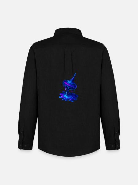 Melting Top Blue Purple - Men's Oxford Shirt by Stanley/Stella - black
