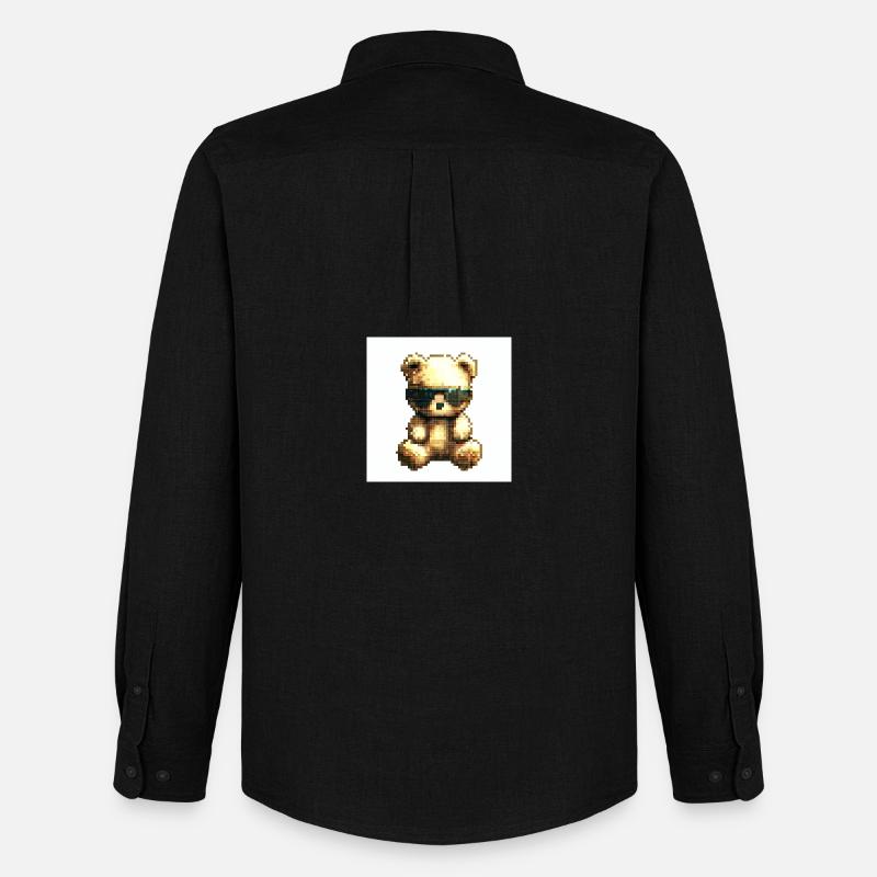 Teddycool II - Männer Oxford Hemd von Stanley/Stella - Schwarz