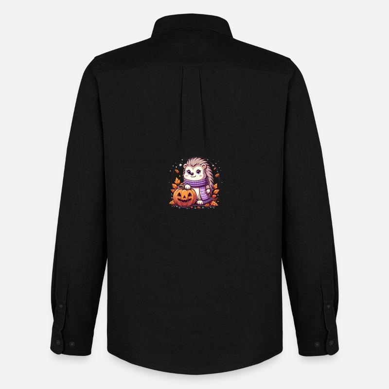 Igel Halloween - Männer Oxford Hemd von Stanley/Stella - Schwarz