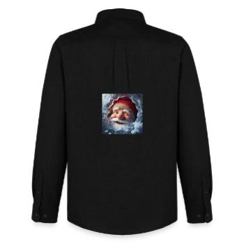 Imp looking through ice laughing - Men's Oxford Shirt by Stanley/Stella - black - Back - AI Model Male 185 dark (185cm)