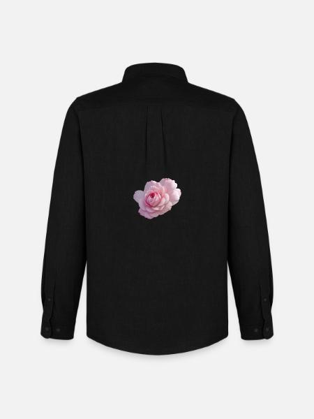Rose Pink - Männer Oxford Hemd von Stanley/Stella - Schwarz