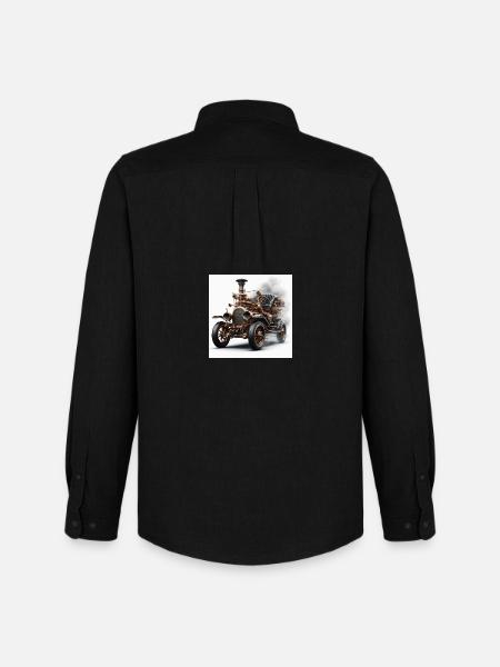 Dampfwagen - Männer Oxford Hemd von Stanley/Stella - Schwarz