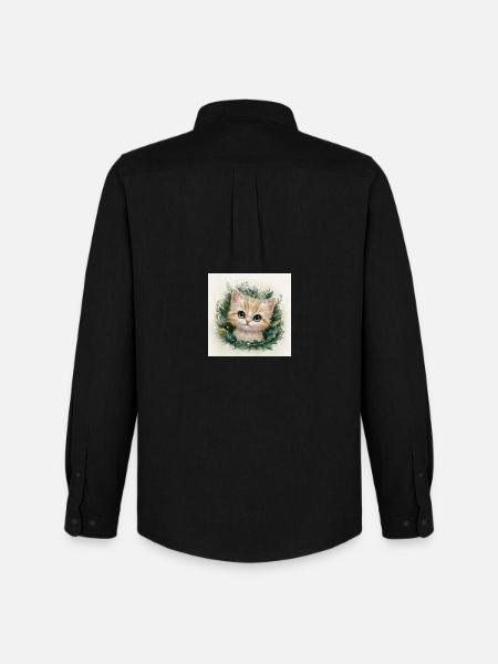 kitty - Men's Oxford Shirt by Stanley/Stella - black
