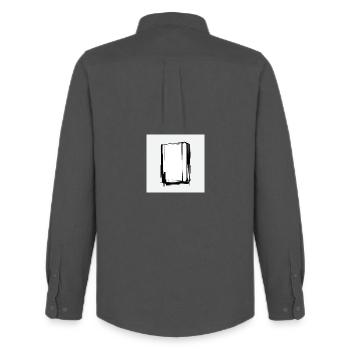 Proof Of Concept - The Analog Void - Männer Oxford Hemd von Stanley/Stella - Anthrazit - Hinten - AI Model Male 185 dark (185cm)