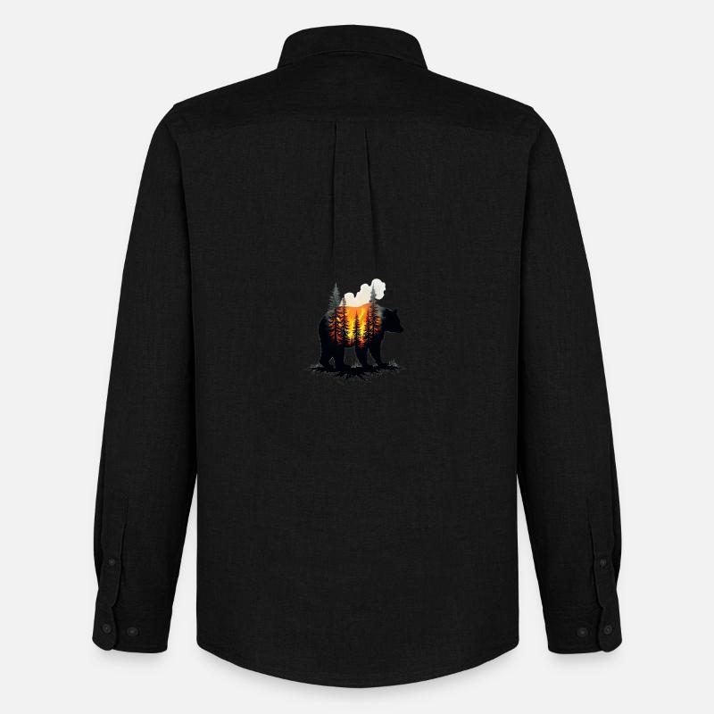 Ours - Männer Oxford Hemd von Stanley/Stella - Schwarz