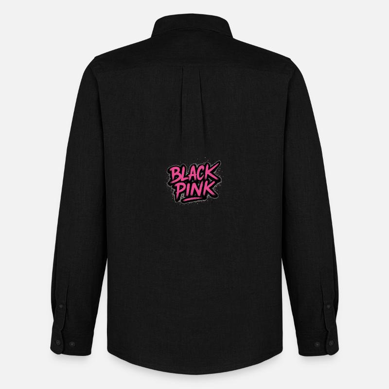 Pink Graffiti Kontrast - Männer Oxford Hemd von Stanley/Stella - Schwarz