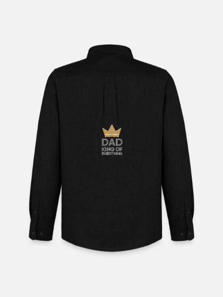 Dad King of Everything - Men's Oxford Shirt by Stanley/Stella - black
