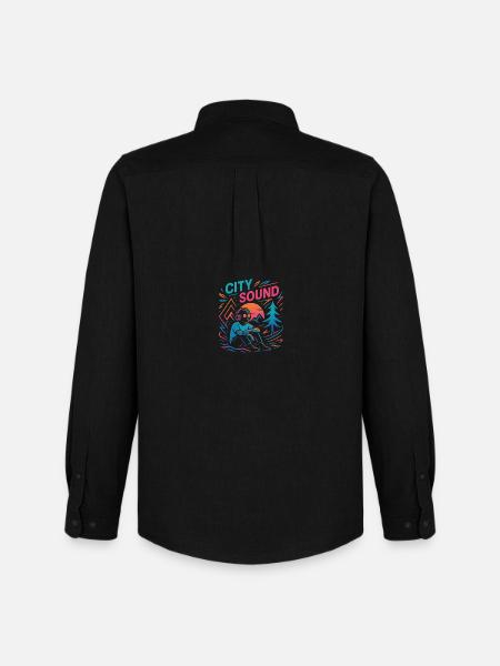 CITY SOUND - Men's Oxford Shirt by Stanley/Stella - black