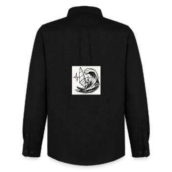 Surfeur - Chemise Oxford homme Stanley/Stella - noir - Dos - AI Model Male 185 dark (185cm)